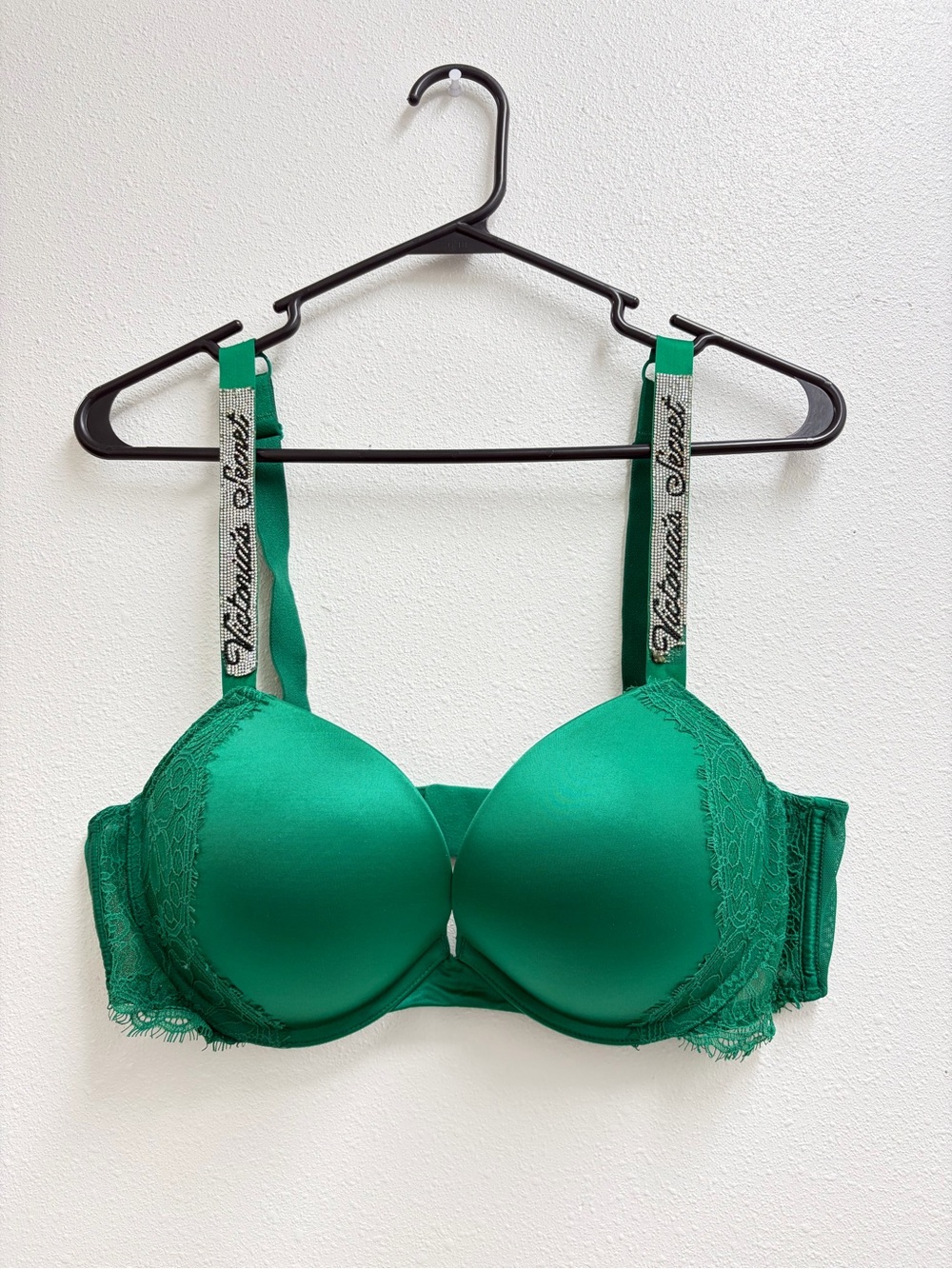 Victoria’s Secret Shine Strap Push-Up Bra "Verdant Green" 38C